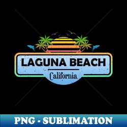 Laguna Beach California Tropical Palm Trees Sunset - Summer - PNG Transparent Digital Download File for Sublimation - Instantly Transform Your Sublimation Projects