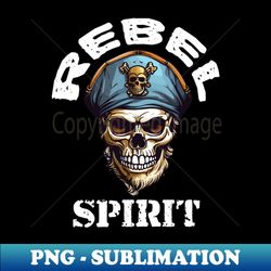 Skull Rebel Spirit - High-Quality PNG Sublimation Download - Bring Your Designs to Life