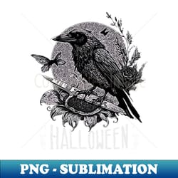 crows at a halloween party - retro png sublimation digital download - create with confidence