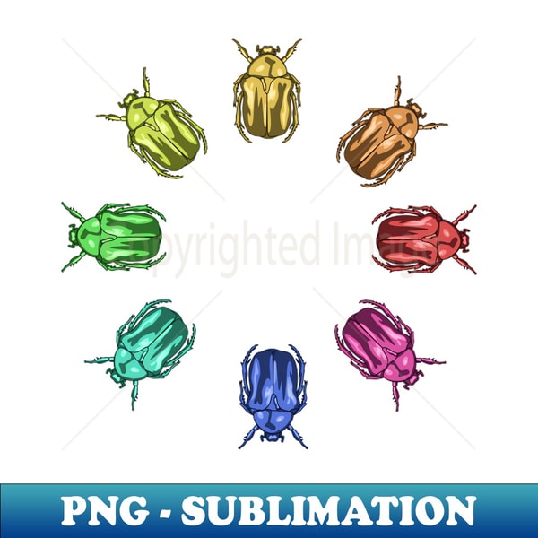 Scarab Colorful Pattern Background Colorful Scarab beetle chromatic circle illustration - PNG T - Inspire ...