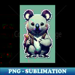 koala with leaf - vintage sublimation png download - defying the norms