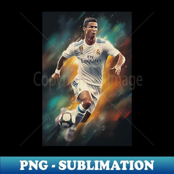 Cristiano Ronaldo Serious - High-Quality PNG Sublimation Download - Perfect for Creative Projects