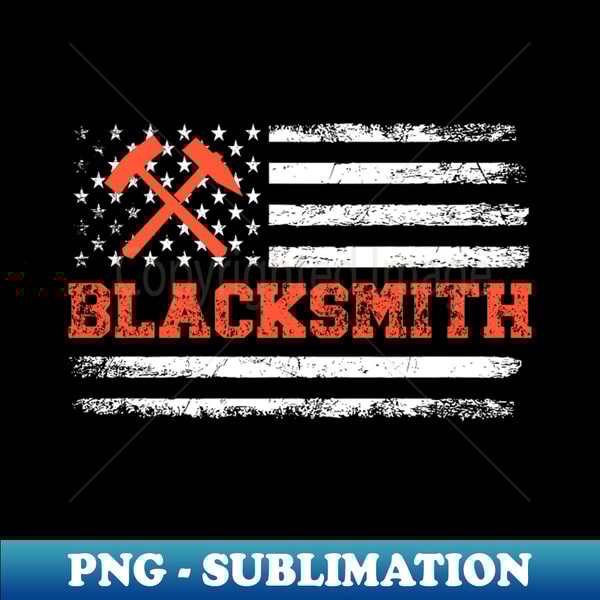 Blacksmith American Flag - PNG Transparent Sublimation File