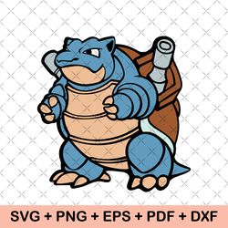 blastoise png svg, pokemon cricut, pokemon png, pokemon svg, pokemon clipart, pokemon clip art, pokemon cut file, squirt