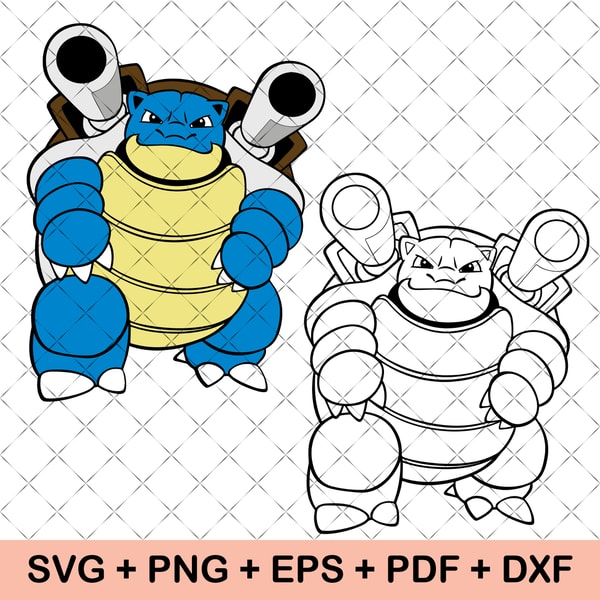 Blastoise Vector Blastoise PNG SVG, Pokemon Cricut, Pokemon PNG, Pokemon svg, | Inspire ...