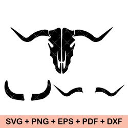 bull skull svg longhorn skull svg longhorn png longhorn clipart longhorn vector cut file cricut cilhouette free commerci