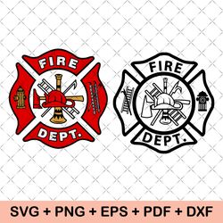 fire dept svg, firefighter svg, maltese cross svg, fireman svg, fire department svg, fire fighter svg -printable, cricut