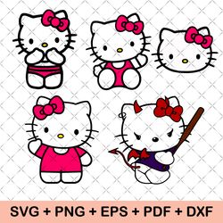 hello kitty svg, kawaii kitty svg bundle, cute cat svg, kitty svg, kawaii kitty clipart, kawaii kitty svg, png cut file