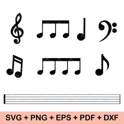 music notes svg, music notes bundle svg, music notes clipart , music notes cut files for cricut , music notes vector