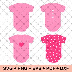 baby onesie silhouette outline svg, romper suit svg, bodysuit svg, baby shower png, toddler, nursery, cricut, silhouette