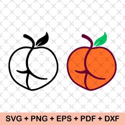 peach svg, peach ass svg, peach fruit svg, peaches clipart, monogram svg, summer svg, svg files, cut file for cricut,