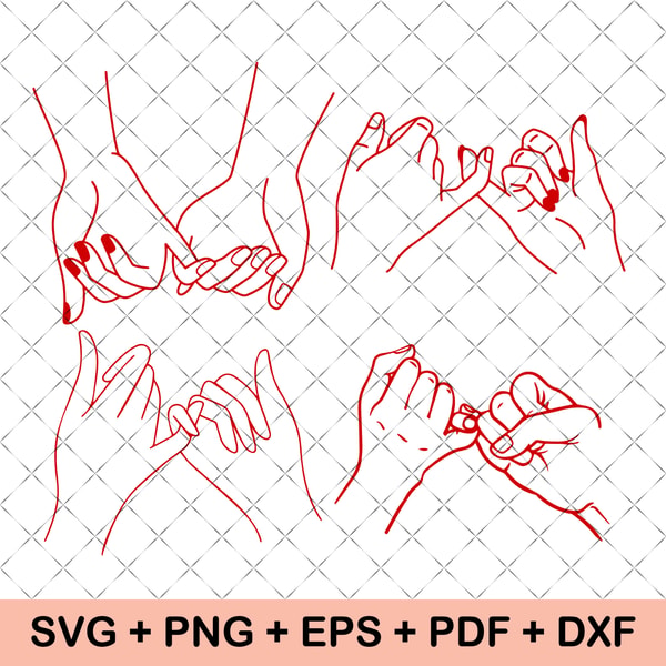 Pinky Promise Svg, Couple Hands Svg, Pinky Promise Cut File, | Inspire ...