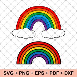 rainbow svg, boho rainbow svg, cute rainbow svg, rainbow svg bundle, rainbow clipart, pastel rainbow svg, svg files