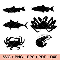 seafood feast svg, lobster shellfish oyster squid shrimps kitchen cooking book magazine, restaurant menu, seafood svg