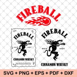 Fireball Canadian svg, whiskey svg, vector, layered svg, alcohol svg, Tennessee svg, party svg, Instant download