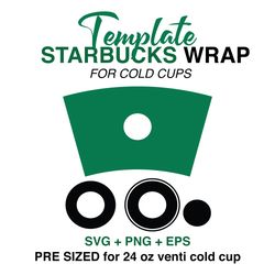 Wrap template svg, coffee wrap svg, Starbucks wrap Svg, 24oz Cold Cup Svg, Venti Cold Cup Svg, Full Wrap Svg, Wrap Svg