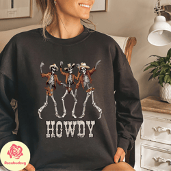 howdy halloween shirt, cowboy howdy shirt, skeleton cowboy, western cowboy shirt