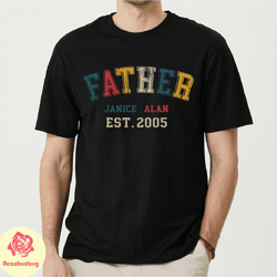 father shirt with kids name, custom dad shirt, fathers dat gift from kids