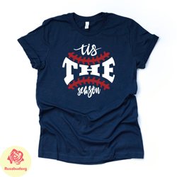 baseball tee, tis the season baseball, baseball season, baseball fan design on premium bella  canvas unisex shirt,