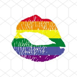 LGBT Rainbow Kiss svg