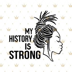 my history is strong svg, melanin svg, afro girl svg, black girl svg, beautiful svg