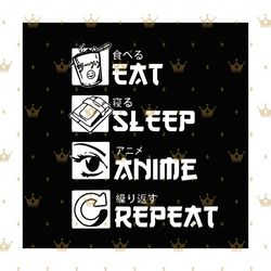 eat sleep anime repeat svg, trending svg, eat svg, sleep svg, anime svg, repeat svg, japanese trend svg, noodles svg, ja