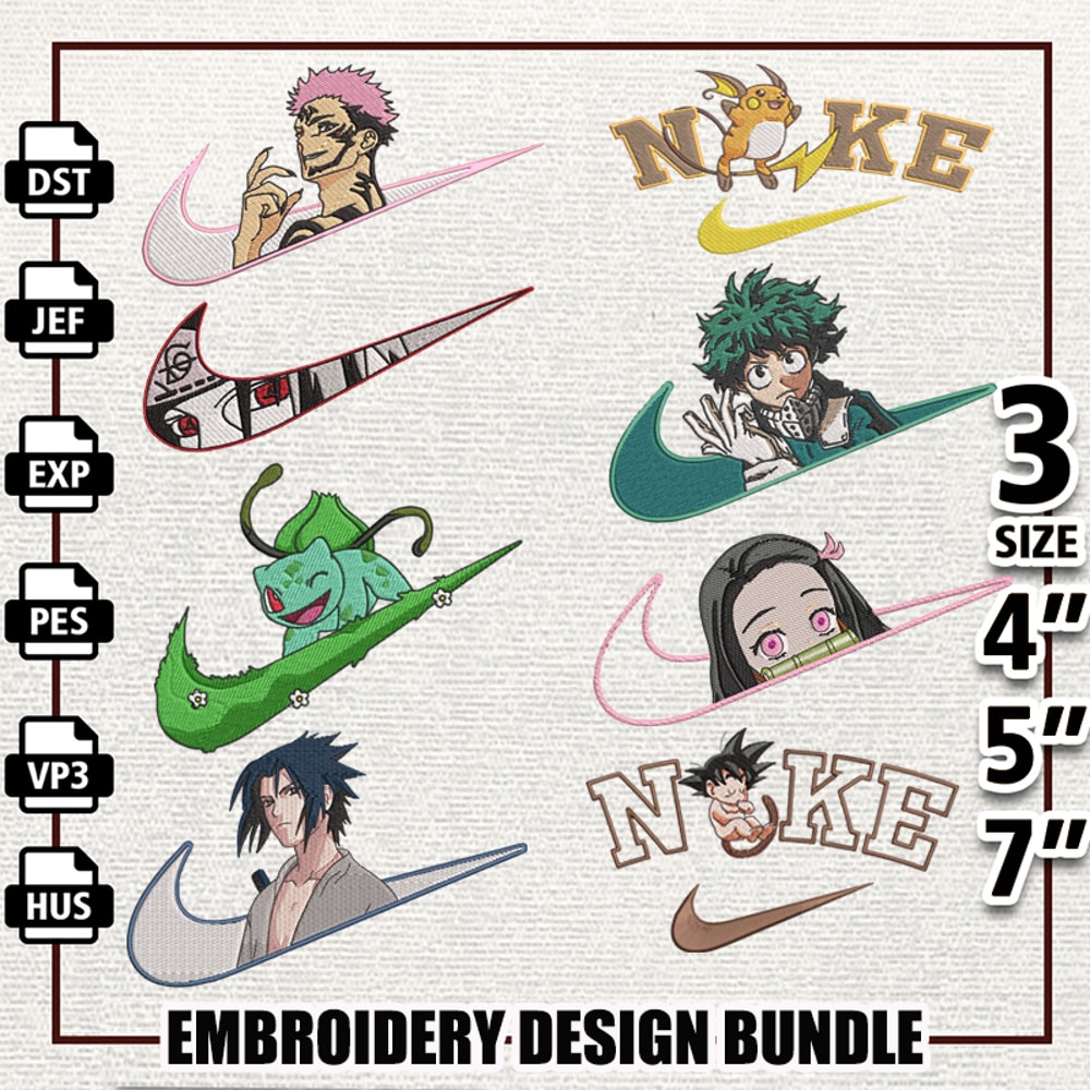 Bundle Nike Embroidery Design, Nike Anime Embroidery Design.png
