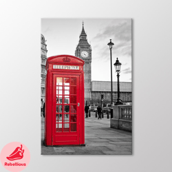 Big Ben Clock Tower Canvas Wall Art, London Big Ben Print, London Art Photography, London Poster, London Photography, We