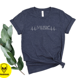 music ekg tshirt, music pulse shirt, music heartbeat shirt, gift for music lover, musician tshirt, funny ekg nurse tee