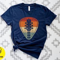 vintage guitar shirt, guitar tshirt, retro guitar pick shirt, guitar lover shirt, gift for guitarist tee, musician shirt