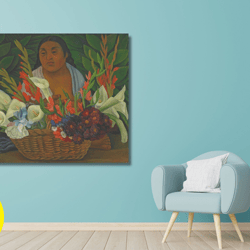 diego rivera flower seller art print,diego rivera canvas wall art,rivera artwork,canvas panel,rivera exhibition,home w