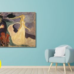 edvard munch canvas wall art,edvard munch separation art print,munch artwork,expressionism art,canvas panel,home wal