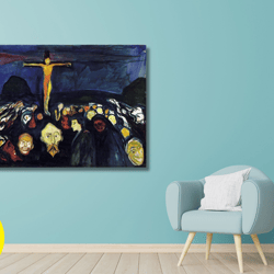 edvard munch golgotha art print,edvard munch canvas wall art,munch artwork,expressionism art,canvas panel,home wall de