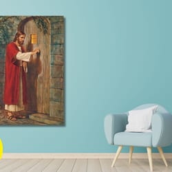 jesus knocking at the door icon, open the door to christ, , jesus in our home jesus christ catholic icon, catholic gift