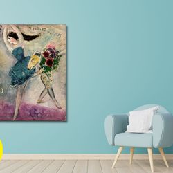marc chagall the artists green profile art print,chagall exhibition ,marc chagall canvas wall art,canvas , panel,wall