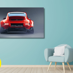 porsche ,red porsche 911 carrera canvas print, porsche carrera canvas,modish office decor,living room decor gift for hi