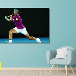 rafael nadal canvas wall art,rafael nadal print art,motivation art,sports room art,gift for tennis,tennis wall art dec