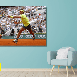 rafael nadal print art,motivation art,rafael nadal canvas wall art,sports room art,gift for tennis,tennis wall art dec