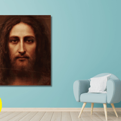 real face of jesus christ canvas wall art jesus christ picture christian jesus face shroud of turin catholic , christi
