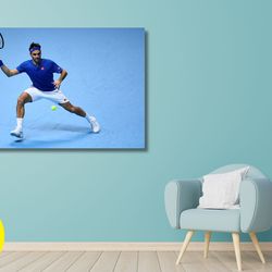 roger federer canvas wall art,roger federer , motivation art,sports room art,gift for tennis player,tennis wall art dec