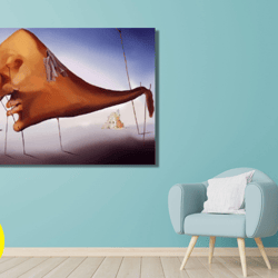 salvador dali sleep le sommeil art print giclee high quality paper canvas sleep wall art boho home decor sleep paintin