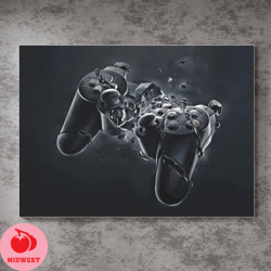 broken gamepad poster,cool gamer gift,retro gaming decor,perfect wall art for your gamer boyfriend,home office decor