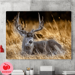 Deer Canvas Wall Art Painting, Animal Wall Art, Wildlife Photography Art, Canvas Art, Wildlife Art Poster, Home Decor
