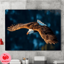 eagle canvas wall art, animal wall frame picture, wild animal print, animal poster, home decor