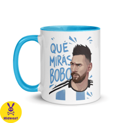 argentina lionel messi 10 que mira bobo world cup 2022 mug, argentinian mug , messi 10