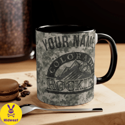 colorado rockies mlb accent coffee mug, 11oz