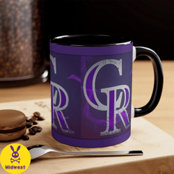 colorado rockies mlb accent coffee mug, 11oz