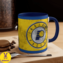 indiana pacers nba accent coffee mug, 11oz