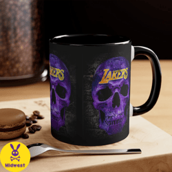 lakers skull accent coffee mug, 11oz
