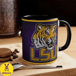 lsu tigers ncaa accent coffee mug, 11oz